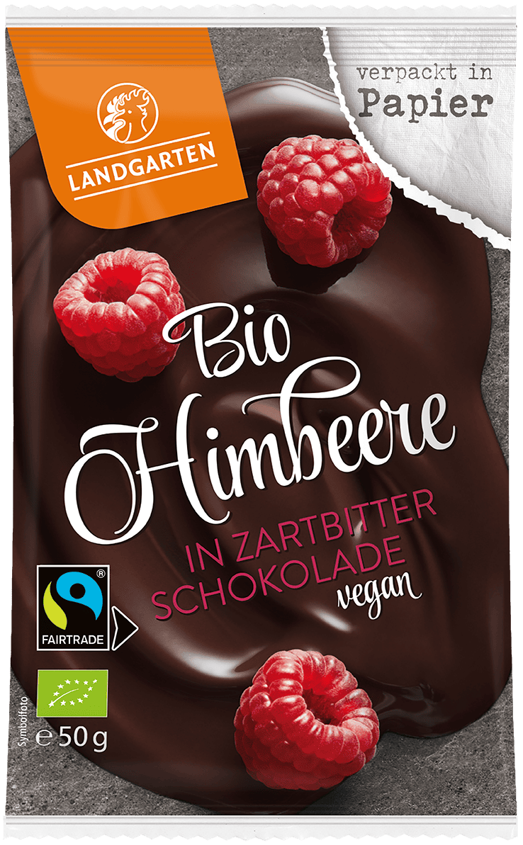 Bio Himbeere in Zartbitter-Schokolade
