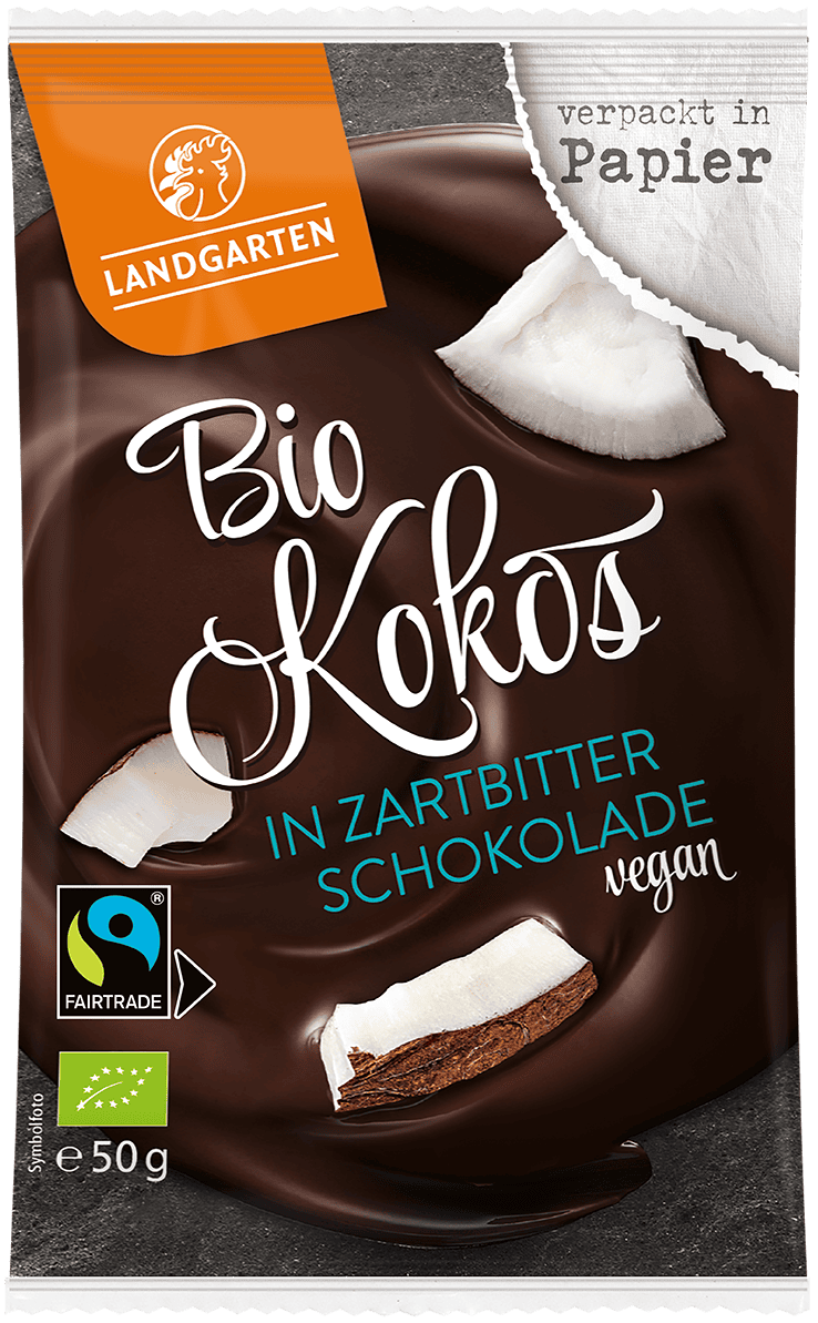 Bio Kokos in Zartbitter-Schokolade