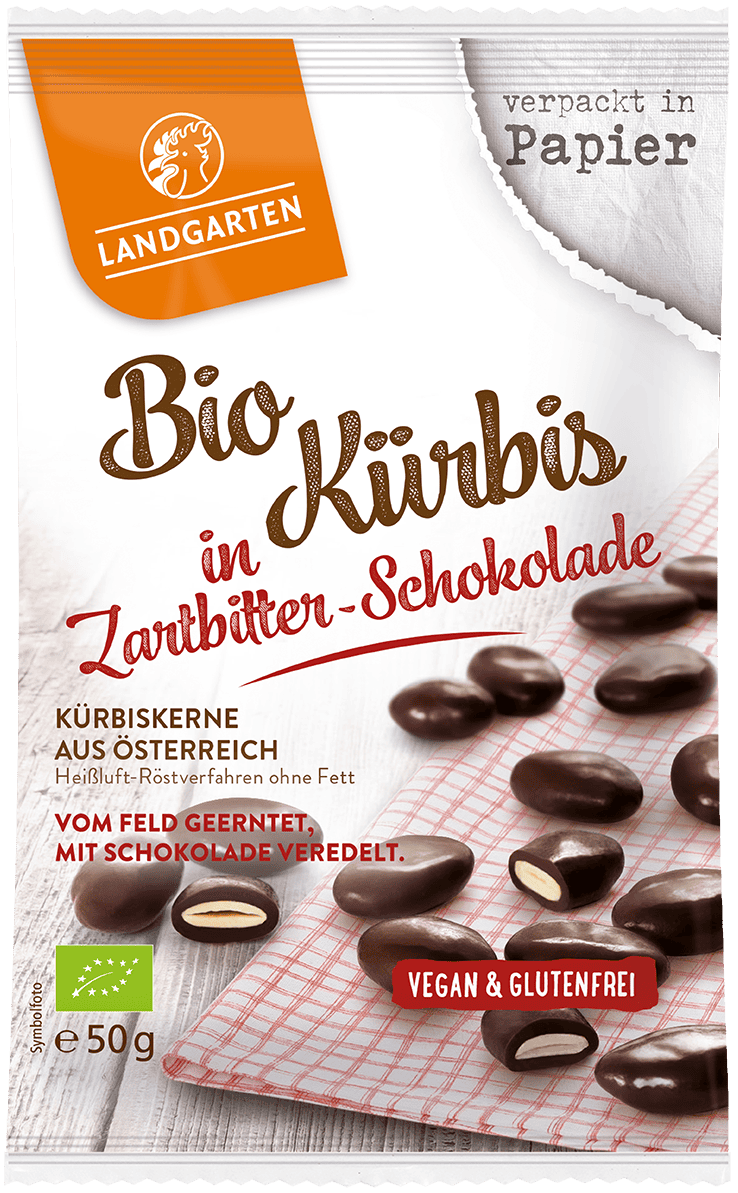 Bio Kürbis in Zartbitter-Schokolade