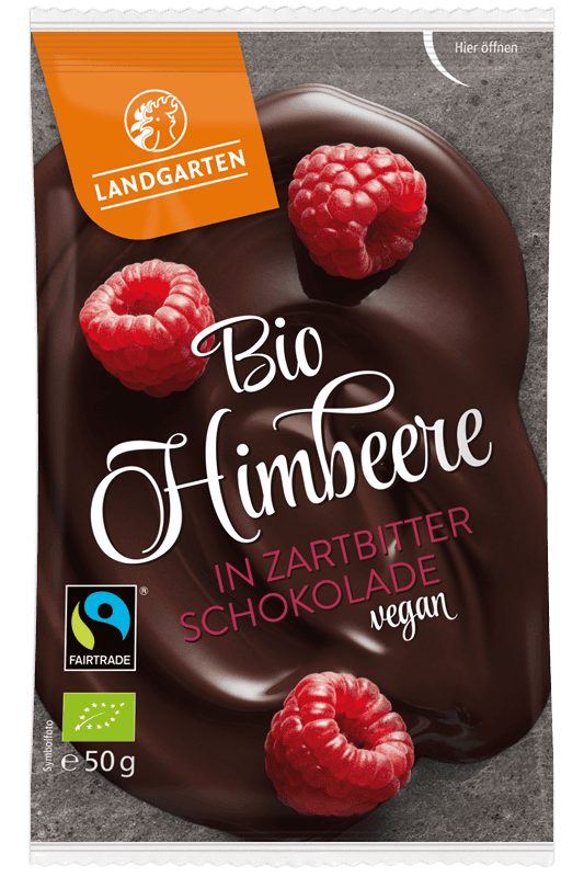 Bio Himbeere in Zartbitter-Schokolade