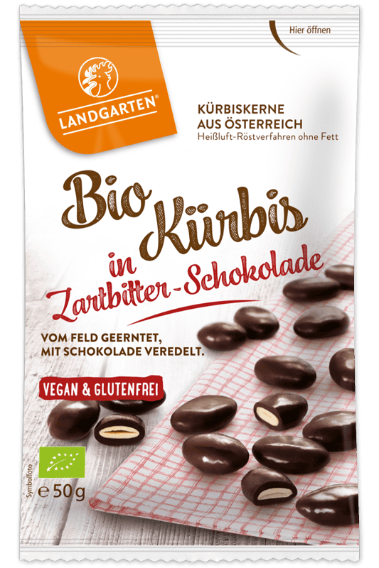 Bio Kürbis in Zartbitter-Schokolade