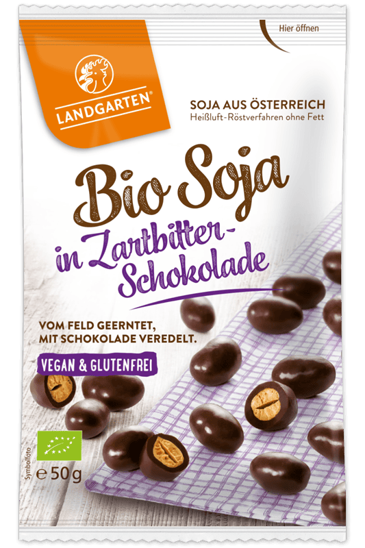 Bio Soja in Zartbitter-Schokolade