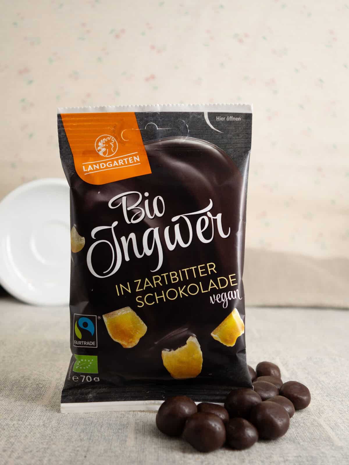 Bio Ingwer in Zartbitter-Schokolade